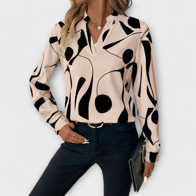 Blouse élégante col V