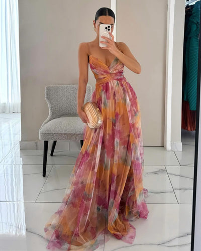 Giselle - Robe maxi fleurie envoûtante