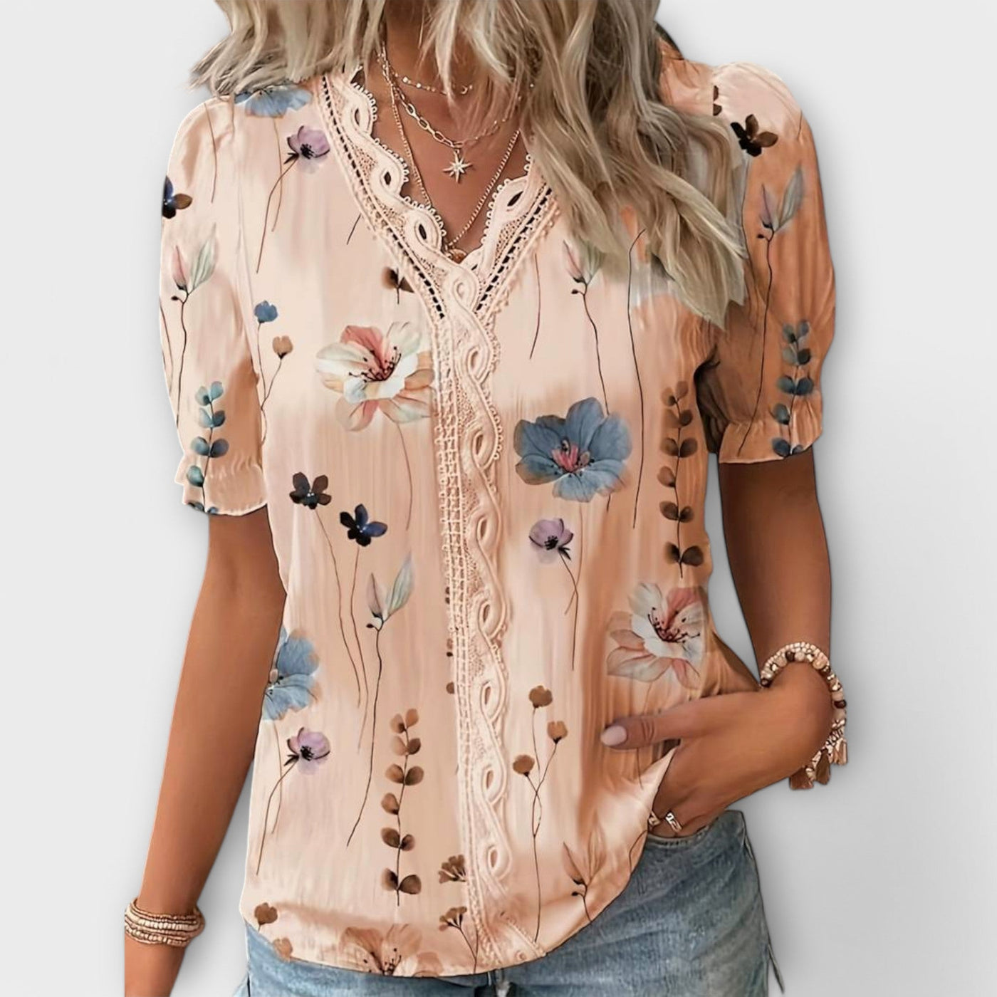 Emily – Blouse tendance à col en V