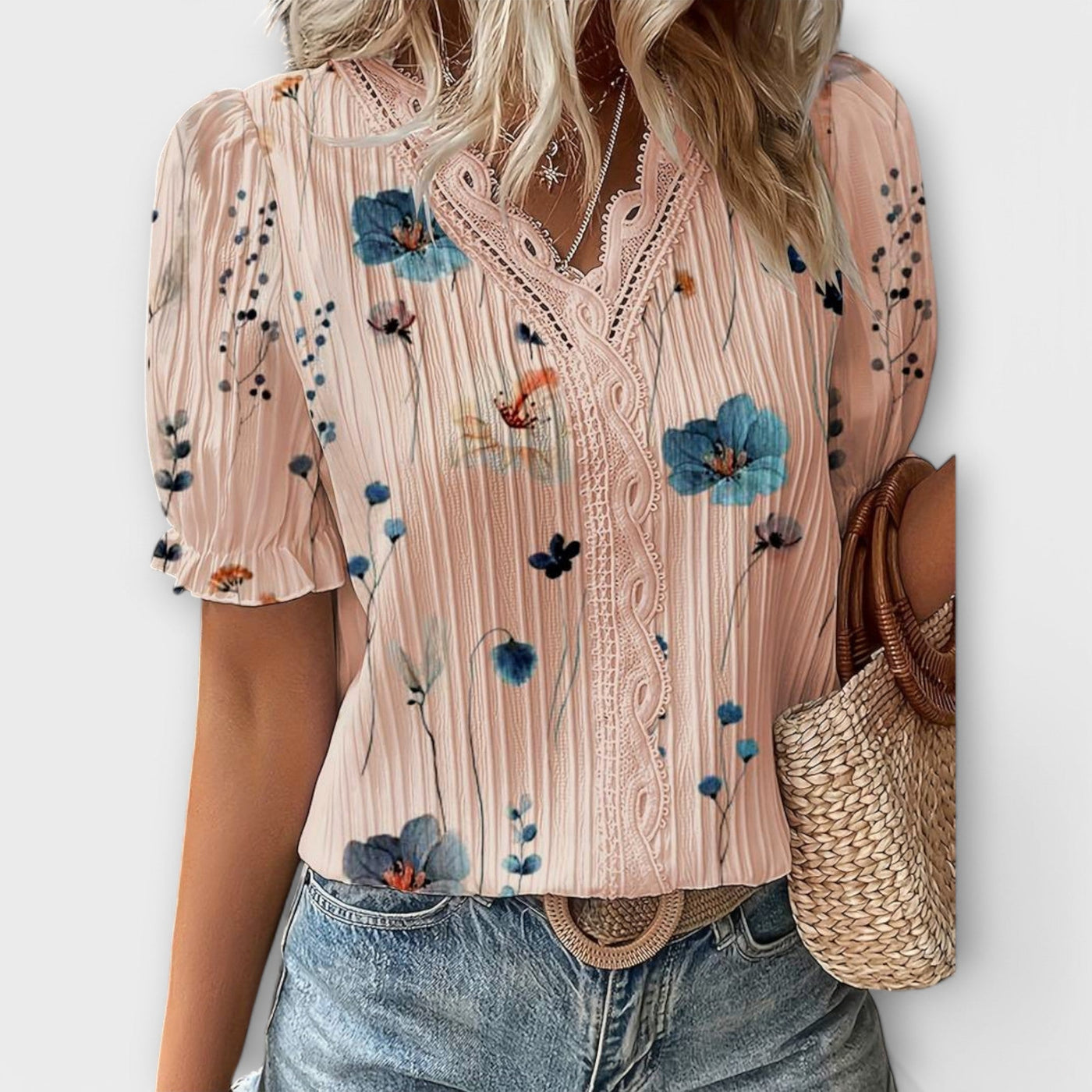 Emily – Blouse tendance à col en V
