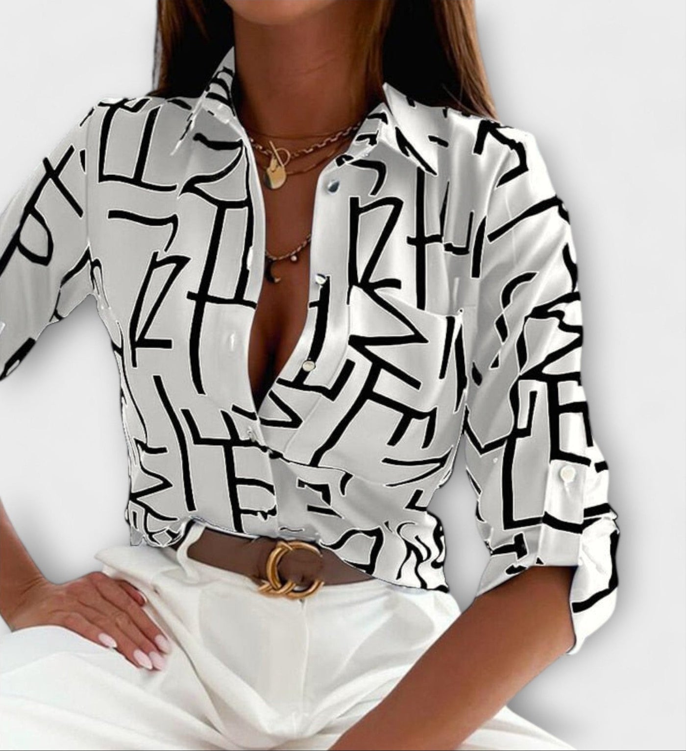 Blouse à col classique